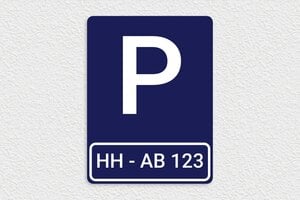 Parkplatzschilder - Besucherparkplatz-Schild - 300 x 400 mm - PVC - bleu-marine-blanc - none - de-parking-005-3