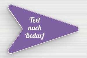 Pfeilförmiges Schild - de-pfeil-formig-schild-002-2 - 110 x 76 mm - mauve-blanc - glue - de-pfeil-formig-schild-002-2