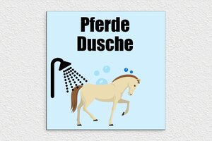 Pferdeschild - de-pferde-dusche-schild-004-3 - 300 x 300 mm - custom - none - de-pferde-dusche-schild-004-3