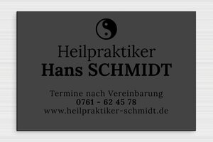 Praxisschild aus Preiswertes PVC - de-praxis-schild-pvc-001-4 - 300 x 200 mm - custom - glue - de-praxis-schild-pvc-001-4