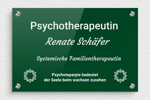 Praxisschild Psychotherapie - de-psycho-praxis-schild-001-5 - 300 x 200 mm - custom - screws-spacer - de-psycho-praxis-schild-001-5