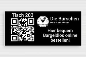 Qr code Schild - de-qr-code-schild-002-5 - 200 x 90 mm - noir-blanc - none - de-qr-code-schild-002-5