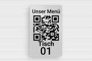 Qr code Schild - de-qr-code-schild-003-2 - 50 x 80 mm - anodise-noir - glue - de-qr-code-schild-003-2