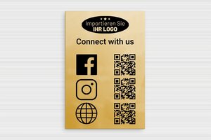 Qr code Schild - de-qr-code-schild-003-3 - 148 x 220 mm - poli-noir - none - de-qr-code-schild-003-3