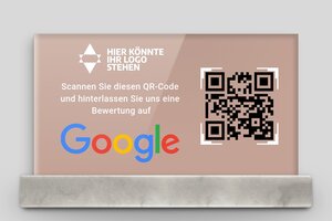 Schild pro branche - de-qr-code-schild-003-4 - 190 x 110 mm - custom - stand - de-qr-code-schild-003-4