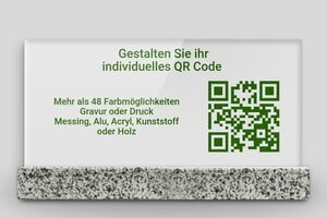 Qr code Schild - de-qr-code-schild-004-3 - 200 x 100 mm - custom - stand - de-qr-code-schild-004-3