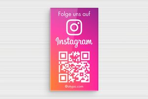 QR Code Schild - Plexiglas - 70 x 120 mm - custom - none - de-qr-code-schild-006-3