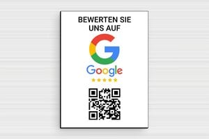 QR Code Schild - PVC - 90 x 120 mm - custom - glue - de-qr-code-schild-012-3