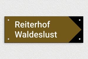 Pferdeschild - de-reiter-hof-schild-004-1 - 300 x 100 mm - custom - screws - de-reiter-hof-schild-004-1