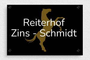 Pferdeschild - de-reiter-hof-schild-009-1 - 300 x 200 mm - custom - screws-spacer - de-reiter-hof-schild-009-1