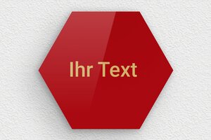 Rotes Schild - de-rot-farbe-schild-001-1 - 60 x 52 mm - rouge-or - none - de-rot-farbe-schild-001-1