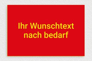 Rechteckiges Schild - de-rot-farbe-schild-003-1 - 300 x 200 mm - rouge-jaune - none - de-rot-farbe-schild-003-1