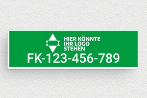 Kabelmarkierungen - de-schild-industrie-009-3 - 70 x 20 mm - vert-blanc - glue - de-schild-industrie-009-3