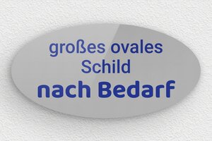 Schild nach Material - de-schild-plexi-001-2 - 300 x 150 mm - gris-bleu - none - de-schild-plexi-001-2