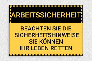 Gebotsschilder - Sicherheitsschild - 300 x 210 mm - PVC - custom - glue - de-schild-sicherheits-hinweise-001-3