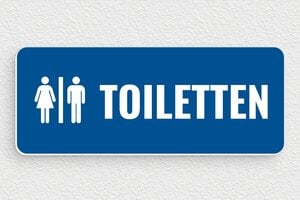 WC-Schild - 150 x 60 mm - PVC - bleu-blanc - glue - de-schild-toiletten-003-0