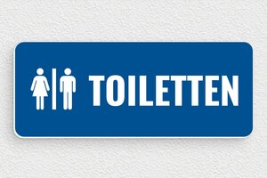 Hotelschilder - WC-Schild - 150 x 60 mm - PVC - bleu-blanc - glue - de-schild-toiletten-003-1