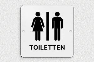 Hotelschilder - WC-Schild - 150 x 150 mm - PVC - gris-noir - screws - de-schild-toiletten-004-1