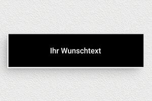 Kunststoffschilder - de-schwarz-farbe-schild-001-1 - 100 x 25 mm - noir-blanc - none - de-schwarz-farbe-schild-001-1