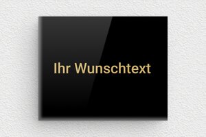 Schild nach Farbe - de-schwarz-farbe-schild-001-2 - 50 x 40 mm - noir-or - none - de-schwarz-farbe-schild-001-2