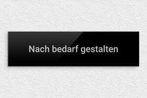 Schild nach Farbe - de-schwarz-farbe-schild-001-4 - 300 x 80 mm - noir-argent - none - de-schwarz-farbe-schild-001-4