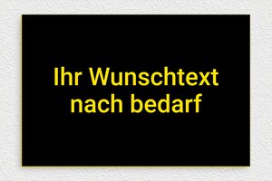 Schild nach Farbe - de-schwarz-farbe-schild-001-5 - 300 x 200 mm - noir-jaune - none - de-schwarz-farbe-schild-001-5