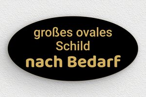 Schild nach Farbe - de-schwarz-farbe-schild-002-5 - 300 x 150 mm - noir-or - none - de-schwarz-farbe-schild-002-5