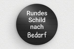 Rundes Schild - de-schwarz-farbe-schild-003-4 - 120 x 120 mm - carbon-blanc - none - de-schwarz-farbe-schild-003-4