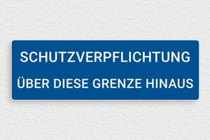 Gebotsschilder - Schutzschild ist Pflicht - 250 x 80 mm - PVC - bleu-blanc - glue - de-sicherheit-schild-001-3