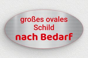 Silberfarbenes Schild - de-silber-farbe-schild-002-3 - 300 x 150 mm - acier-rouge - none - de-silber-farbe-schild-002-3