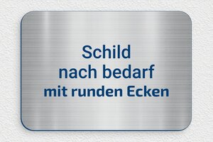 Rechteckiges Schild - de-silber-farbe-schild-003-2 - 200 x 140 mm - acier-bleu - none - de-silber-farbe-schild-003-2