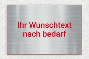 Kunststoffschilder - de-silber-farbe-schild-003-3 - 300 x 200 mm - acier-rouge - none - de-silber-farbe-schild-003-3