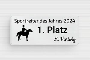 Aluminium schilder - de-sport-pokal-schild-002-4 - 60 x 25 mm - brosse - glue - de-sport-pokal-schild-002-4