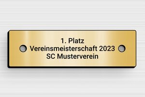 Schild pro branche - de-sport-pokal-schild-002-5 - 70 x 20 mm - or-brosse-noir - holes-only - de-sport-pokal-schild-002-5