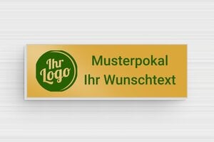 Aluminium schilder - de-sport-pokal-schild-004-3 - 60 x 20 mm - or-vert - glue - de-sport-pokal-schild-004-3