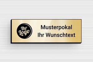 Pokalschilder - PVC - 60 x 20 mm - or-brillant-noir - glue - de-sport-pokal-schild-005-3