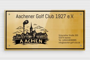 Sportschild - de-sport-verein-schild-004-4 - 200 x 100 mm - poli-noir - holes-only - de-sport-verein-schild-004-4