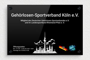 Sportschild - de-sport-verein-schild-005-1 - 300 x 200 mm - custom - screws-spacer - de-sport-verein-schild-005-1