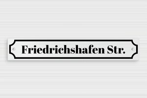 Türschild aus Aluminium - Dekoschild 'Abbey Road NW8' - 300 x 50 mm - Aluminium - brosse - screws - de-strasse-schild-001-5