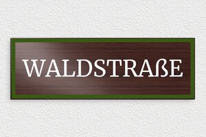 straßenschilder - Dekoratives Metroschild - 300 x 100 mm - PVC - noyer-blanc - none - de-strasse-schild-002-1