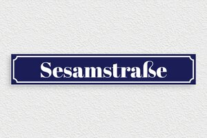 straßenschilder - Deko-Schild 'Bailey's Straße' - 300 x 50 mm - PVC - bleu-marine-blanc - none - de-strasse-schild-002-5