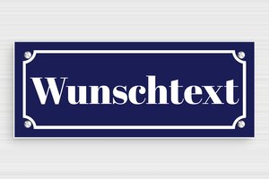 straßenschilder - Dekorative U-Bahn-Schild - 200 x 80 mm - PVC - bleu-marine-blanc - screws - de-strasse-schild-003-3