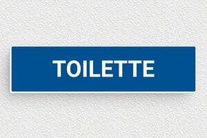 Wc schild - WC-Schild - 100 x 25 mm - PVC - bleu-blanc - glue - de-toiletten-schild-004-2