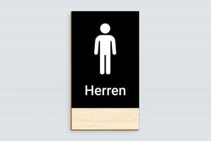 Wc schild - WC-Schild für Herren - Holz - 120 x 210 mm - 120 x 210 mm - Holz - erable - glue - de-toiletten-schild-006-2