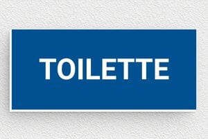 Wc schild - WC-Schild - PVC - Blau - 80 x 35 mm - 80 x 35 mm - PVC - bleu-blanc - glue - de-toiletten-schild-006-3