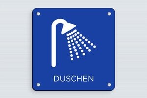 Wc schild - Sanitärschild - 150 x 150 mm - PVC - custom - screws - de-toiletten-schild-021-1