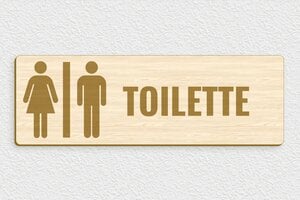 Holz-WC-Schild - 300 x 100 mm - Holz - erable - glue - de-toiletten-schild-023-4