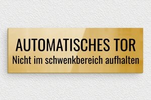 Messingschilder - de-tor-schild-005-3 - 150 x 50 mm - poli - glue - de-tor-schild-005-3