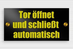 Torschilder - de-tor-schild-037-1 - 200 x 100 mm - noir - screws-caps - de-tor-schild-037-1