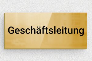 Türschilder - Türschild für Geschäftsführungsbüro - 80 x 35 mm - Messing - poli - glue - de-tur-schild-001-1